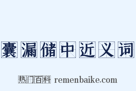 囊漏储中近义词是什么意思的图片